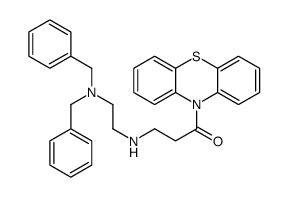 3-[2-(dibenzylamino)ethylamino]-1-phenothiazin-10-ylpropan-1-one结构式