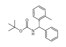 (S)-N-tert-butyloxycarbonyl-α-(2-methylphenyl)benzylamine结构式