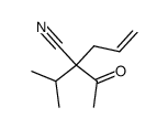 2-acetyl-2-isopropyl-pent-4-enenitrile Structure