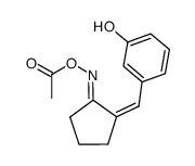 2-(3-hydroxybenzylidene)cyclopentanone O-acetyloxime Structure