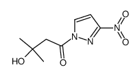 3-hydroxy-3-methyl-1-(3-nitro-pyrazol-1-yl)-butan-1-one结构式