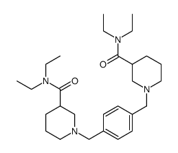 alpha, alpha'-bis(3-(N,N-diethylcarbamoyl)piperidino)-4-xylene结构式