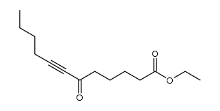 6-oxo-dodec-7-ynoic acid ethyl ester结构式