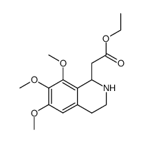 1-Isoquinolineacetic acid,1,2,3,4-tetrahydro-6,7,8-trimethoxy-,ethyl ester Structure
