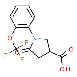 5-oxo-1-[2-(trifluoromethoxy)phenyl]pyrrolidine-3-carboxylic acid结构式