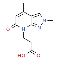 3-(2,4-Dimethyl-6-oxo-2,6-dihydro-7H-pyrazolo[3,4-b]pyridin-7-yl)propanoic acid Structure