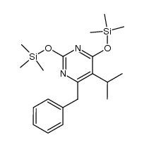 4-benzyl-5-isopropyl-2,6-bis((trimethylsilyl)oxy)pyrimidine Structure