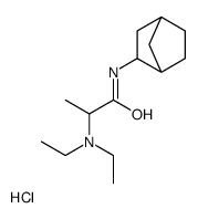 N-(3-bicyclo[2.2.1]heptanyl)-2-(diethylamino)propanamide,hydrochloride结构式