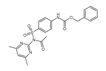 {4-[acetyl-(4,6-dimethyl-pyrimidin-2-yl)-sulfamoyl]-phenyl}-carbamic acid benzyl ester Structure