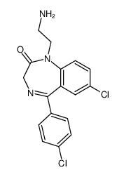1-(2-ethylamino)-7-chloro-1,3-dihydro-5-(4-chlorophenyl)-2H-1,4-benzodiazepin-2-one Structure
