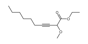ethyl 2-methoxydec-3-ynoate结构式