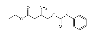 ethyl 3-amino-4-((phenylcarbamoyl)oxy)butanoate结构式