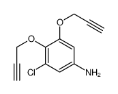 3-chloro-4,5-bis(prop-2-ynoxy)aniline Structure