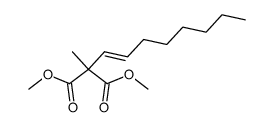 methyl (E)-2-(methoxycarbonyl)-2-methyl-3-decenoate结构式