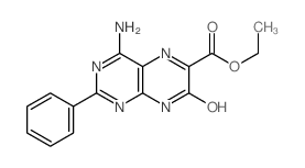 6-Pteridinecarboxylicacid, 4-amino-7,8-dihydro-7-oxo-2-phenyl-, ethyl ester picture
