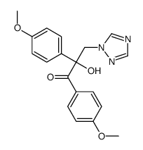 2-hydroxy-1,2-bis(4-methoxyphenyl)-3-(1,2,4-triazol-1-yl)propan-1-one结构式
