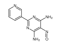 5-nitroso-2-pyridin-3-yl-pyrimidine-4,6-diamine结构式