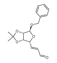 benzyl (E)-5,6-dideoxy-2,3-O-isopropylidene-α-D-lyxo-hept-5-enodialdo-1,4-furanoside Structure