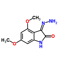 (3Z)-3-Hydrazono-4,6-dimethoxy-1,3-dihydro-2H-indol-2-one Structure