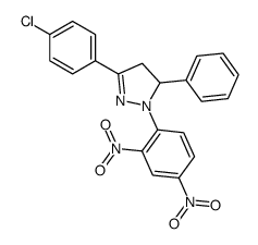 5-(4-chlorophenyl)-2-(2,4-dinitrophenyl)-3-phenyl-3,4-dihydropyrazole Structure