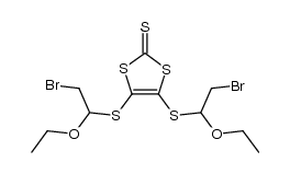 4,5-bis[(1-Ethoxy-2-bromo)ethylthio]-1,3-dithiole-2-thione Structure