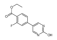 ethyl 2-fluoro-4-(2-oxo-1H-pyrimidin-5-yl)benzoate Structure