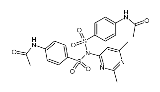 4-acetylamino-N-(4-acetylamino-benzenesulfonyl)-N-(2,6-dimethyl-pyrimidin-4-yl)-benzenesulfonamide Structure