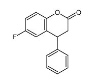 2H-1-BENZOPYRAN-2-ONE, 6-FLUORO-3,4-DIHYDRO-4-PHENYL- Structure