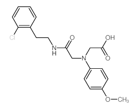 [(2-{[2-(2-Chlorophenyl)ethyl]amino}-2-oxoethyl)-(4-methoxyphenyl)amino]acetic acid结构式