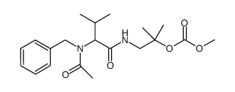 1-(2-(N-benzylacetamido)-3-methylbutanamido)-2-methylpropan-2-yl methyl carbonate Structure