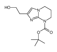 IMidazo[1,2-a]pyrimidine-8(5H)-carboxylic acid, 6,7-dihydro-2-(2-hydroxyethyl)-, 1,1-dimethylethyl ester Structure