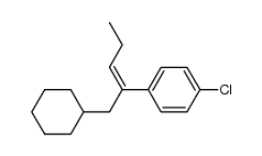 (Z)-1-chloro-4-(1-cyclohexylpent-2-en-2-yl)benzene Structure
