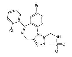 N-[[8-bromo-6-(2-chlorophenyl)-4H-[1,2,4]triazolo[4,3-a][1,4]benzodiazepin-1-yl]methyl]methanesulfonamide结构式