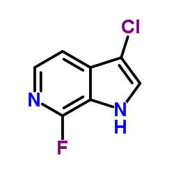 3-Chloro-7-fluoro-6-azaindole结构式