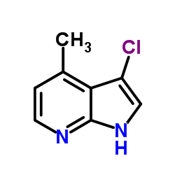 3-Chloro-4-methyl-1H-pyrrolo[2,3-b]pyridine结构式