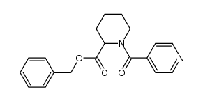 1-(4-pyridinylcarbonyl)-2-piperidinecarboxylic acid phenylmethyl ester结构式