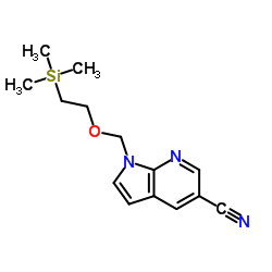 1-{[2-(三甲基甲硅烷基)乙氧基]甲基} -1h-吡咯并[2,3-b]吡啶-5-甲腈结构式
