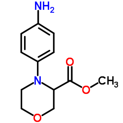 4-(4-AMINO-PHENYL)-MORPHOLINE-3-CARBOXYLIC ACID METHYL ESTER Structure