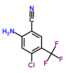 2-Amino-4-chloro-5-(trifluoromethyl)benzonitrile结构式