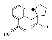 (R)-2-(2-NITROBENZYL)PYRROLIDINE-2-CARBOXYLIC ACID HYDROCHLORIDE结构式