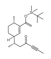 (S)-6-((1R,4S)-3-(1-(tert-butyldimethylsilyloxy)vinyl)-4-methylcyclohex-2-enyl)hept-2-yn-4-one结构式