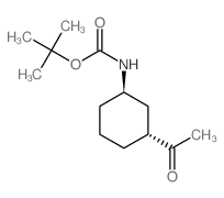 trans-1-Acetyl-3-(Boc-amino)cyclohexane结构式