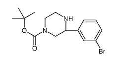 tert-butyl (3S)-3-(3-bromophenyl)piperazine-1-carboxylate Structure