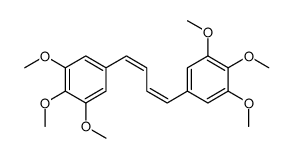 1,2,3-trimethoxy-5-[(1E,3E)-4-(3,4,5-trimethoxyphenyl)buta-1,3-dienyl]benzene结构式