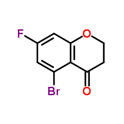 5-BROMO-7-FLUOROCHROMAN-4-ONE Structure