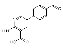 2-Amino-5-(4-formylphenyl)nicotinic acid结构式