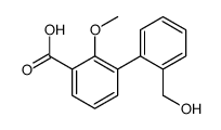 3-[2-(hydroxymethyl)phenyl]-2-methoxybenzoic acid Structure