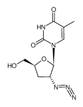 2'-Azido-2',3'-dideoxythymidine Structure