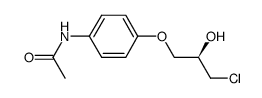 N-[4-((R)-3-Chloro-2-hydroxy-propoxy)-phenyl]-acetamide结构式
