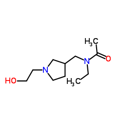 N-Ethyl-N-{[1-(2-hydroxyethyl)-3-pyrrolidinyl]methyl}acetamide结构式